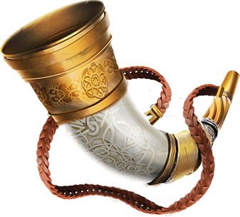 Illustration of an old-style horn